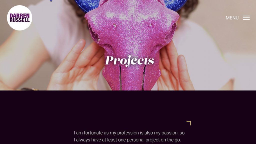 Darren Russell website projects page