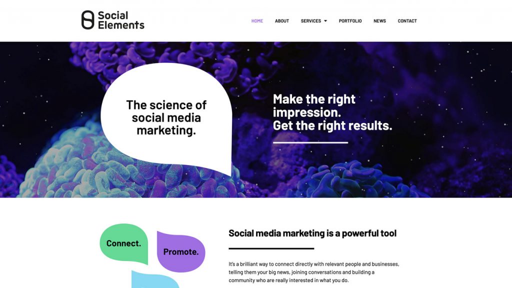Social Elements home page