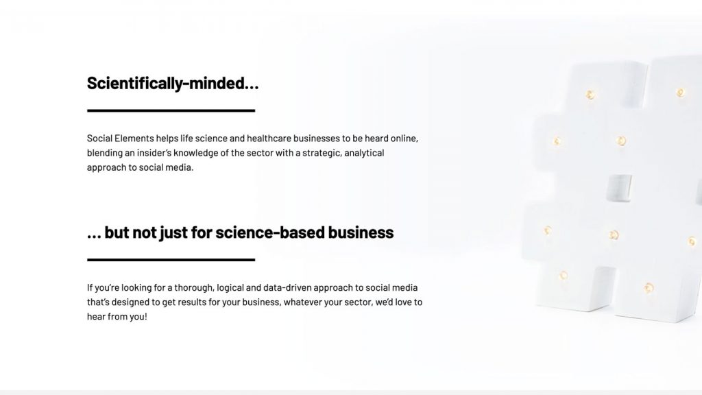 Social Elements scientifically minded