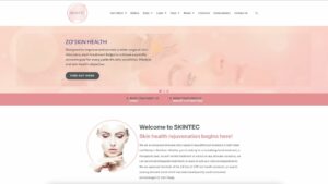 Skintec Website - Home Page